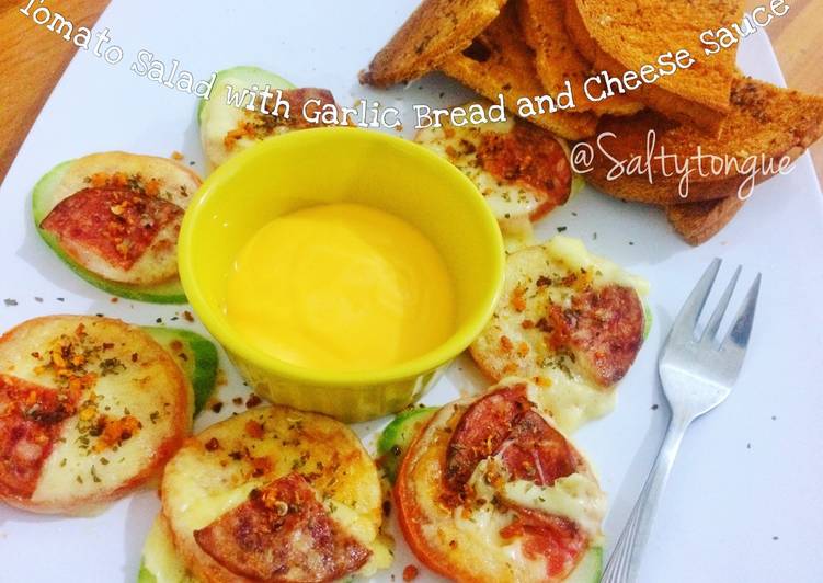 Resep My Farewell : Tomato Salad ft Garlic Bread n Cheese Sauce Kiriman
dari Saltytongue (Famella)