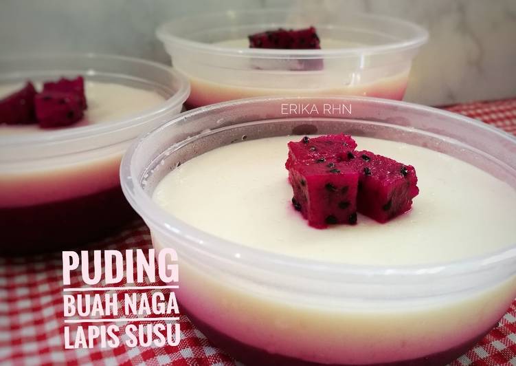  Resep Puding Buah Naga Lapis Susu  Oleh Erika Rhn Cookpad