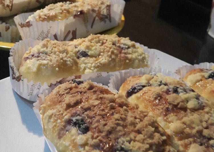 resep Crumble Bread Cheeze Blueberry