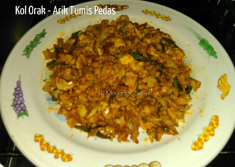 resep masakan Kol Orak - Arik Tumis Pedas