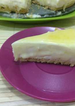 No Bake Cheesecake with Lemon Glaze