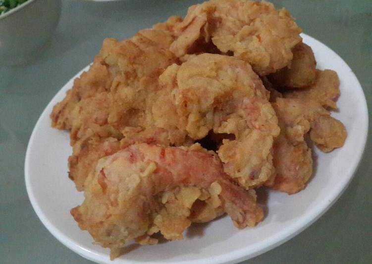 resep lengkap untuk Udang goreng tepung