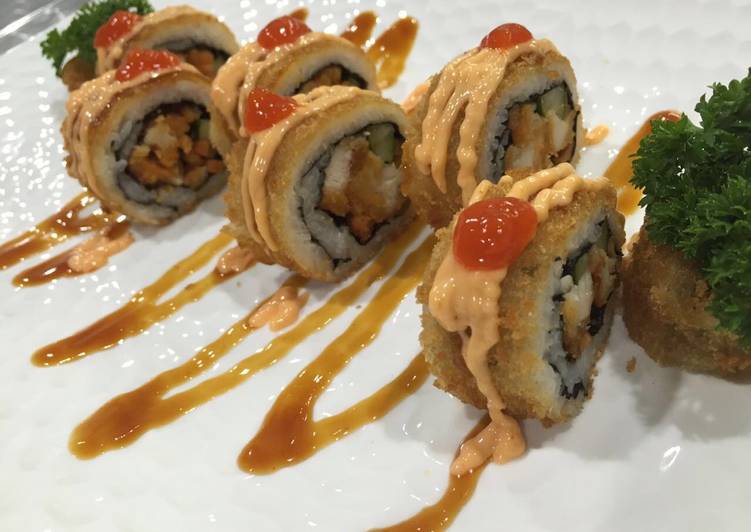 cara membuat Crispy sushi