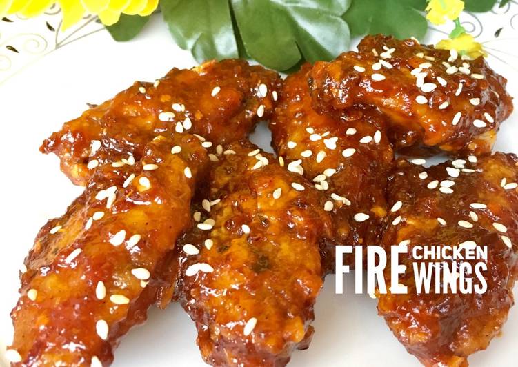 resep lengkap untuk Fire Chicken Wings ala Richeese ??????