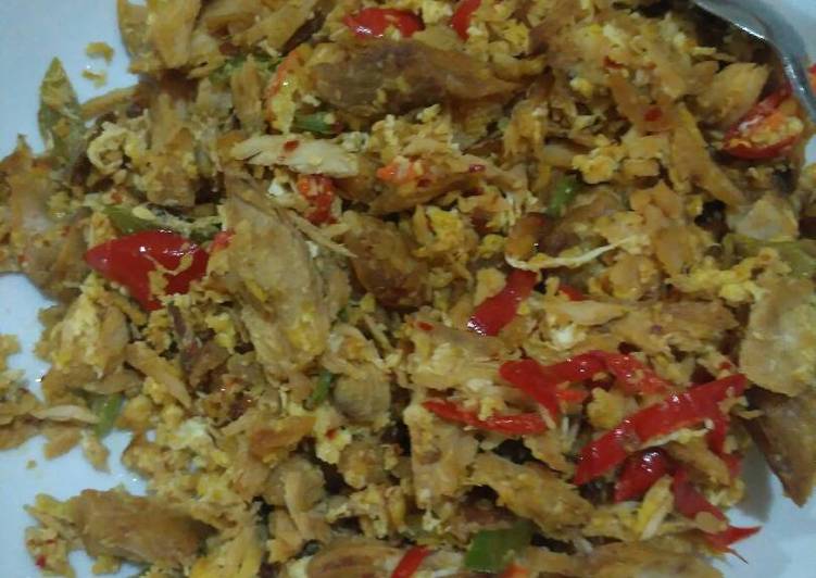 resep Orak arik telor tuna mantap.