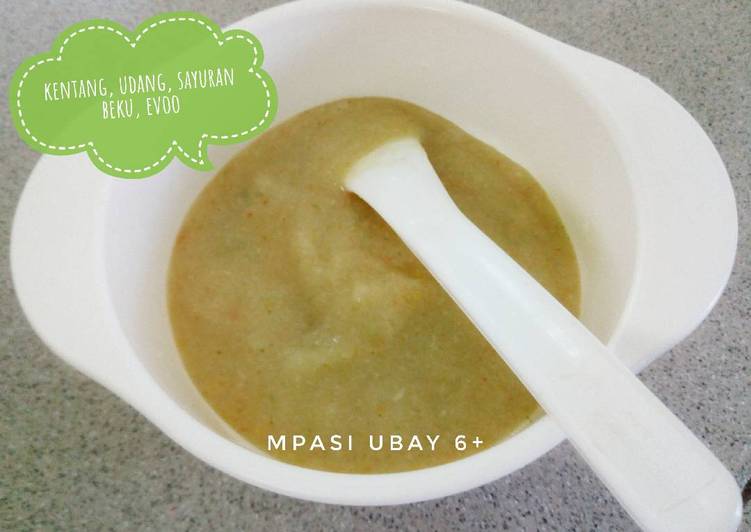 gambar untuk resep MPASI 6+ Kentang, Udang, Sayuran beku