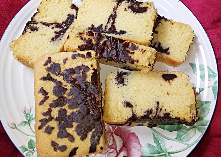 resep masakan Marble Cake Basic / Bolu Marmer Sederhana