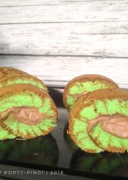 Hurricane Choco Pandan Swiss Roll