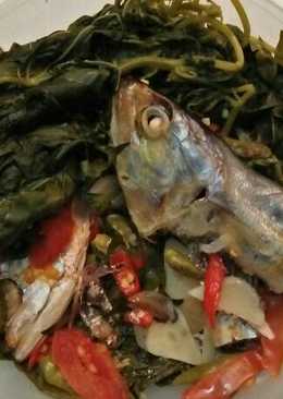 Pepes ikan peda daun singkong di rice cooker