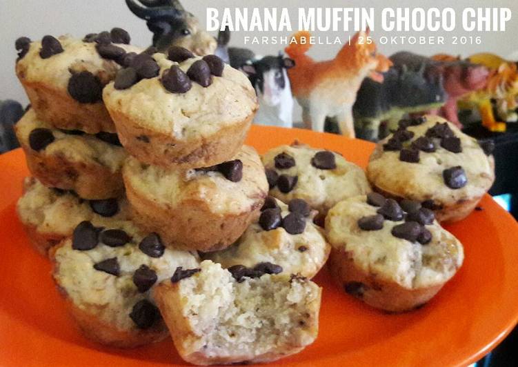 cara membuat Muffin Banana Choco Chip Tanpa Pengembang No BP No BS ??