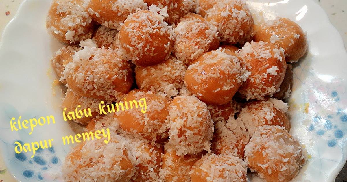 Resep Klepon labu kuning Resep Klepon labu kuning