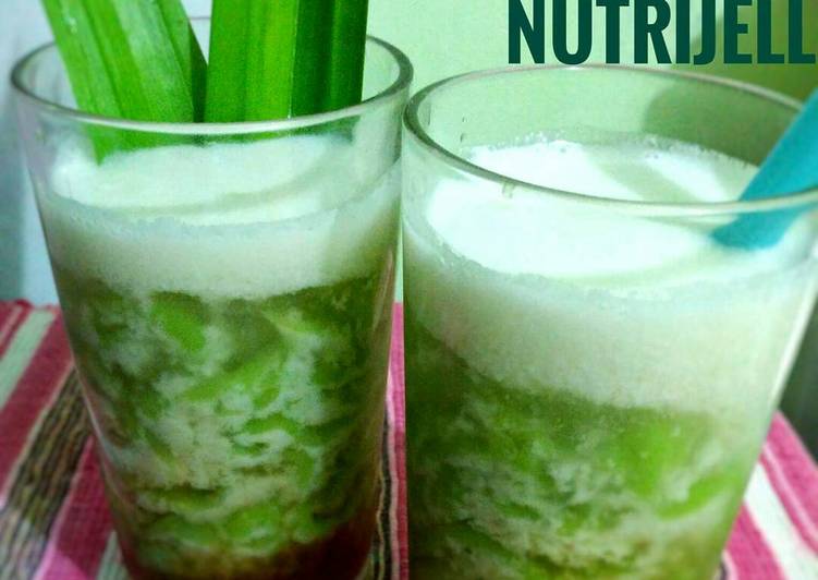 bahan dan cara membuat Es Cendol Nutrijell