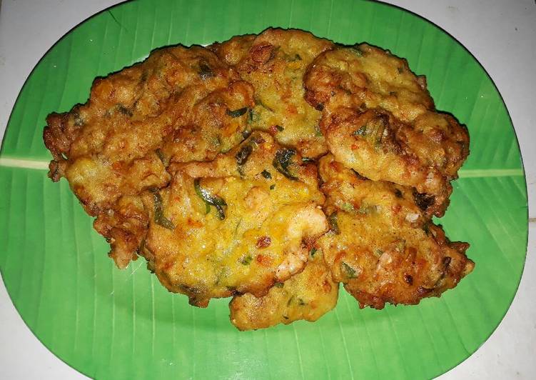 resep lengkap untuk Bakwan jagung udang