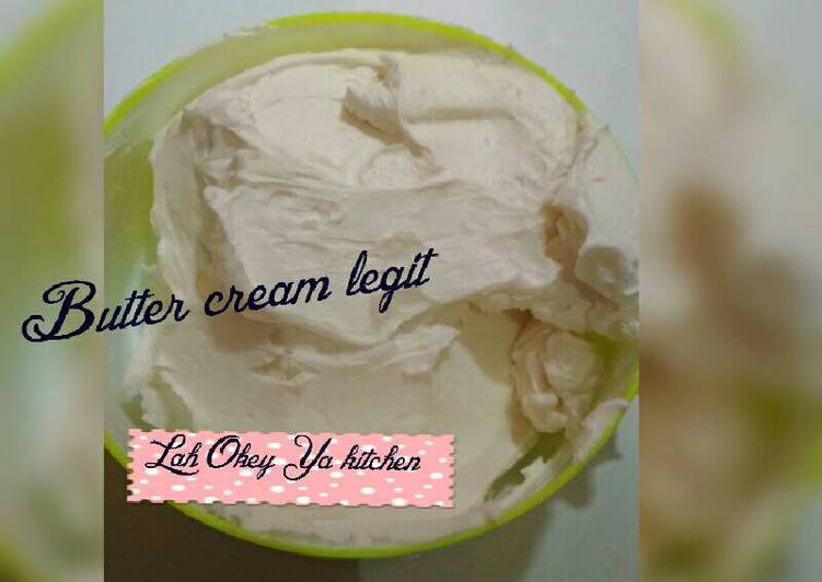 resep makanan Butter cream legit