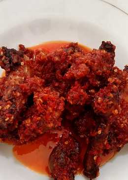 Ayam ungkep sambel merah