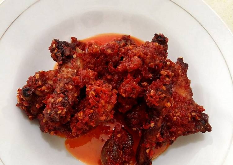 resep Ayam ungkep sambel merah