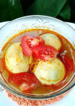 Telur kuah Asem Pedas