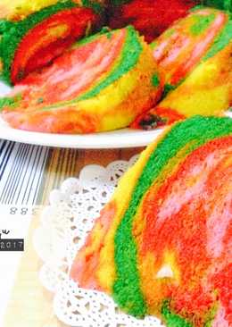 Steamed Rainbow Cake (Bolu Kukus) a la Ny. Liem