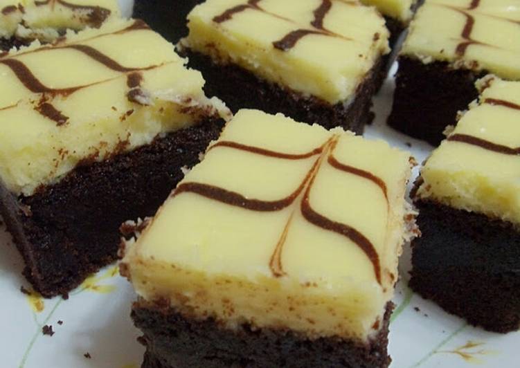 resep Brownies Keju Coklat   (3 telur)