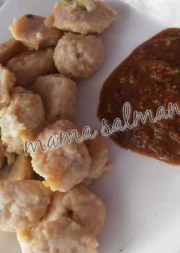 Tekwan Tempe Sayur Cocol Saus Kacang