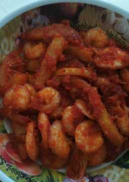 Udang balado kentang