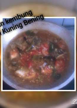 Ikan kembung kuah kuning bening asam pedas