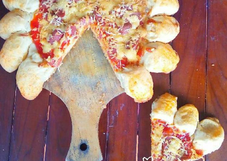 resep lengkap untuk Pizza berbalut mozarela cheese