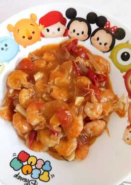 Udang saus tiram pedas