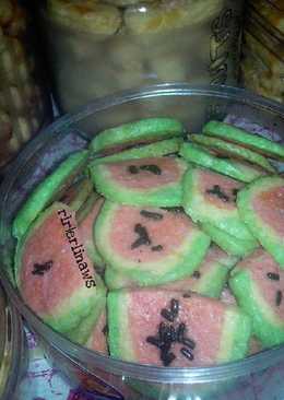 Cookies Semangka (Watermelon Cookies)