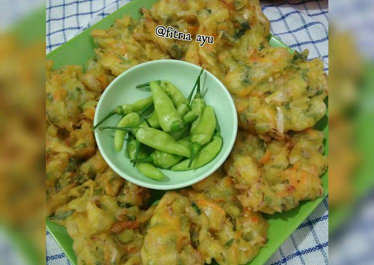 resep lengkap untuk Bakwan sayur, weci /ote²