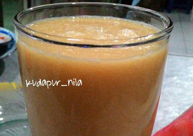 cara membuat diet jus 1 ( melon pepaya )