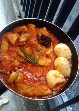 Bali santan bubuk (sasa) ayam, telor, tahu