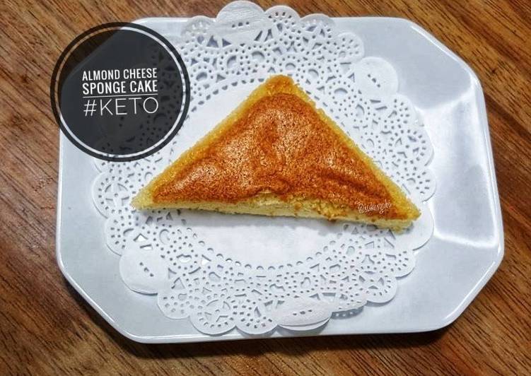 resep lengkap untuk Almond cheese sponge cake #keto, versi ekonomis