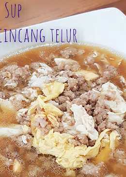 Sup daging cincang telur
