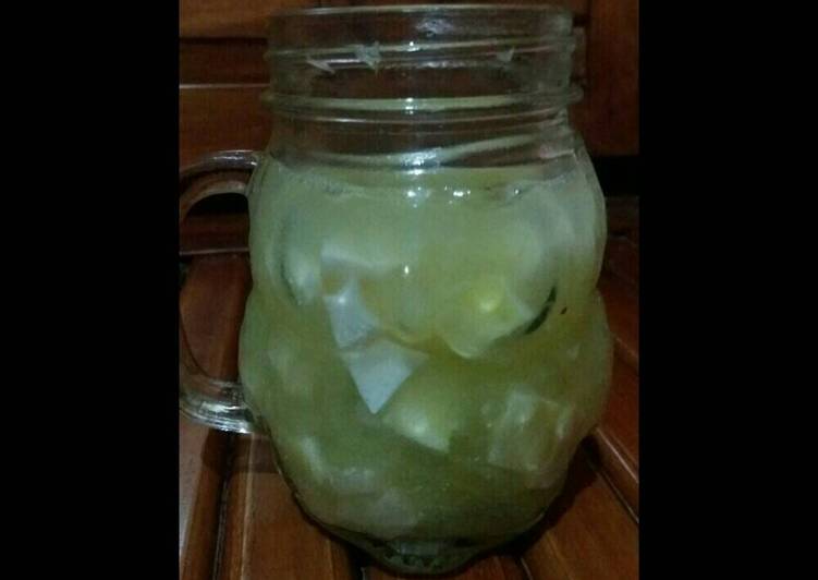 resep 14. Es Jagmel (Jeruk Agar Melon)