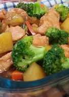 Salmon dan Sayuran Saos Teriyaki