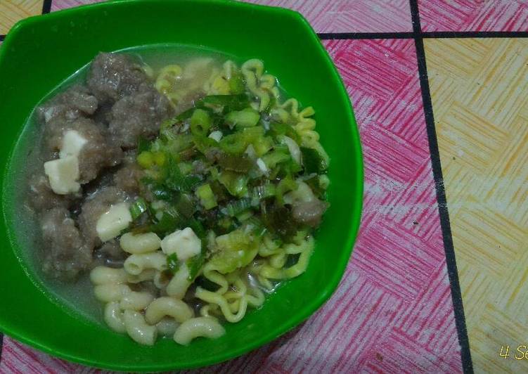 resep masakan Bakso Daging Makaroni - Isi Keju #KitaBerbagi