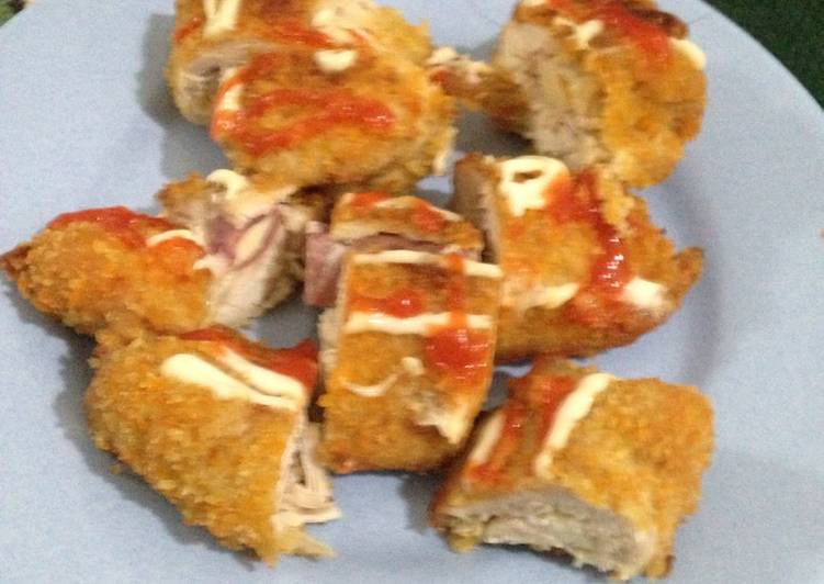 cara membuat Chicken Cordon Bleu Rumahan