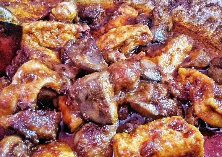 resep makanan Sambal goreng ati ampela + tahu