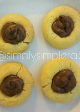 Simple Nutella Shortbread Cookie