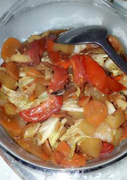 Tumis Kol, Wortel, Kentang dan Tomat pedas