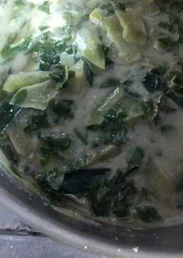 Bobor pepaya muda, daun kelor