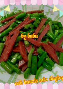 1-Cah buncis mix daging asap #SeninSemangat