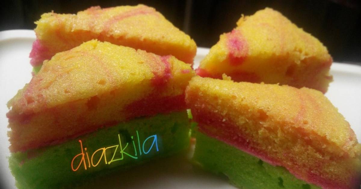 Resep Putu Ayu Rainbow Praktis (recook)