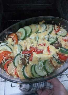 Ratatouille cheese saus mentega