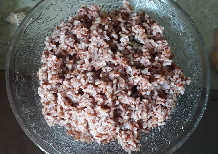 resep masakan Nasi liwet beras merah ala magic com
