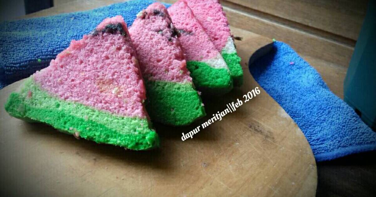 Resep bolu kukus semangka