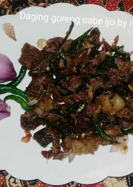 Daging goreng cabe ijo ala bundaku