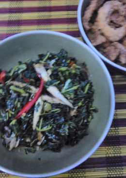 Tumis daun pepaya & pindang no pahit