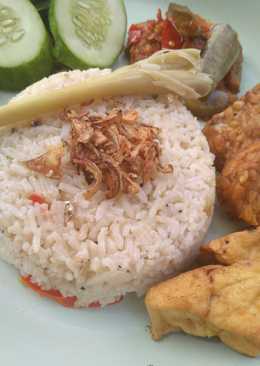 Nasi liwet ikan teri